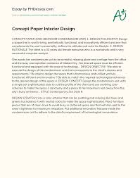 Posing a question in the title is a good way to lure someone into reading the text. Concept Paper Interior Design Phdessay Com