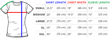 21 Unfolded Standard Shirt Size Chart