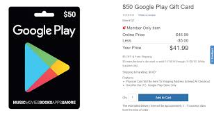 Start using your gift cards on the web or android devices. Deal Alert Costco Members Can Get A 50 Play Store Gift Card For Just 41 99