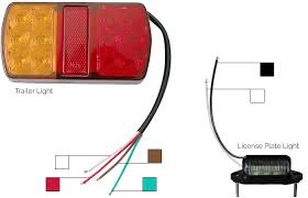 Amzn.to/2oxhf5s aaa website for side. Elinz 2x Trailer Tail Lights Kit 24 Led License Number Plate Light 12v Rear Lamp 606015374817 Ebay