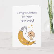 Dream Big Little One Quote Congratulations Baby Card Zazzle Com Congratulations Baby Baby Congratulations Card Baby Cards