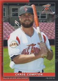 2016 Salem Keizer Volcanoes Chase Compton RC Rookie San Francisco Giants