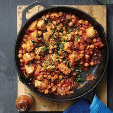 Middle Eastern Chicken Chickpea Stew Recipe Stew Recipes Chicken Chickpea Easy Mediterranean Diet Recipes