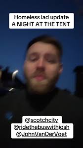 Man Staying in Tent in Knightswood Glasgow
