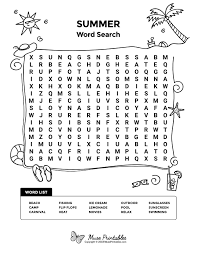 Free Printable Summer Word Search Download It At Https Museprintables Com Download Word Search Summer Summer Words Kids Word Search Summer Workbooks
