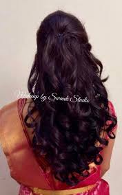Another retro hairstyle that can go very well with the ethnic wear is this sleek partially side swept lowly tied hair curls. Curly Hair Style For Wedding Party 653 Best Wedding Hairstyles Topic And Trend