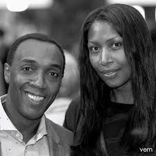 CBC host, Dwight Drummond and his wife Janice at the Greta Constantine  annual summer party. La Piscine Party: August 2015