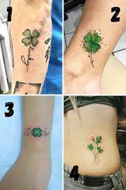 Tiny design is usual for the first tattoo. Luckiest Four Leaf Clover Tattoos Tattooglee
