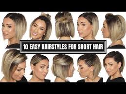 10 Easy Hairstyles For Short Hair Chloe Brown Youtube Short Hair Styles Easy Easy Hairstyles Short Hair Styles