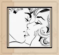 Large Black And White Couple Kiss Painting Canvas Kissing Couple Romantic Love Wall Art For Bedroom Love Wall Art Black Love Art Art