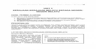 Pembentukan negeri negeri melayu bersekutu by azeera abdul akim. 06 Hns2013 Unit 3 Kerajaan Kerajaan Melayu Kepada Negeri Negeri Dalam Malaysia Pdf Document