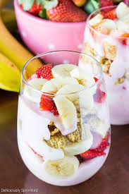 Strawberry Banana Yogurt Parfaits Parfait Recipes Breakfast Parfait Recipes Healthy Breakfast Parfait Recipes