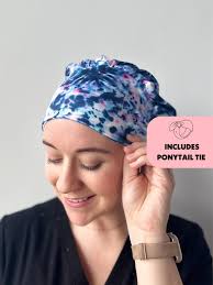 Fall High Bun Scrub Hat