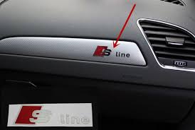 Car Interior S Line Logo Emblem Center Console Toolbox Decorative Sticker 3d Metal Stickers For Audi A1 A3 A4 A6 Q3 Q5 S3 S6 On Aliexpre Sticker Decor Car Audi