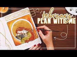 Plan With Me February 2020 Bullet Journal Set Up Art Nouveau Inspired Youtube Bullet Journal Set Up Art Nouveau Bullet Journal Art
