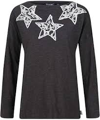 Regatta Womens/Ladies Carlene Stars Long-Sleeved T-Shirt (10 US) (Dark  Grey) at Amazon Women’s Clothing store