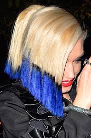As fun as dip dye hair is, with it comes a bit of new responsibility. Gwen Stefani Straight Golden Blonde Angled Bob Bob Dip Dyed Ponytail Tri Color Hairstyle Steal Her Style