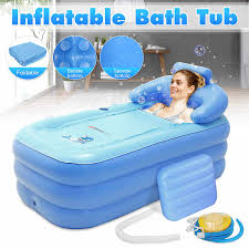 This portable bathtub from unkion is ideal if you want to turn your shower stall into a spot for bathing. Portable Foldable Thickened Inflatable Bathtub Home Camping Travel Bath Outdoor Swimming Pool Family Pool Spa For Adult Or Child Bathtubs Whirlpools Aliexpress