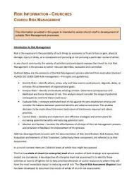 Vendor management procedures this program establishes accountability, procedures and standards for selection and management of the credit union's vendors. 9 Church Risk Management Plan Templates In Pdf Doc Free Premium Templates