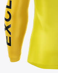 Download Men S Jersey With Long Sleeve Mockup Back View In Apparel Mockups On Yellow Images Object Mockups