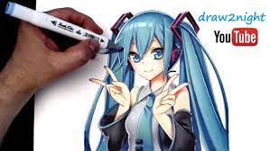 Hatsune Miku Vocaloid Anime Drawing Easy Anime Drawing Anime Drawings Hatsune Miku Anime