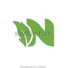 Letter N Logo Design With Leaf N Logo Design Logo Design Natural Logo