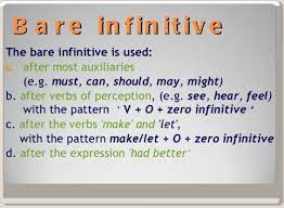 Basic form of a verb before conjugation into tenses etc. Is The Zero Complement Verb A Bare Infinitive Or An Intransitive Verb In 2021 Verb Intransitive Verb Learn English