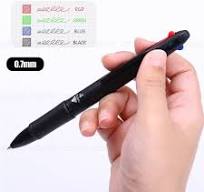MultiColor 4 in 1 Ballpoint Pen 0.7mm Ball Point Pen School Office  Stationery