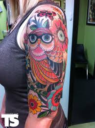 Birds Of Prey Credits Scene Explained Owl Tattoo With Glasses Davidbruehl Jpg Tattoos Glasses Tattoo Owl Tattoo
