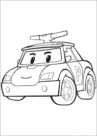 Robocar Poly Fargelegging Tegninger 10 Buku Mewarnai Kartun Lembar Mewarnai