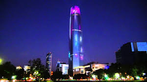 Gran santiago tower, views from san. Christmas Lights Display At Costanera Center In Santiago Chile Youtube