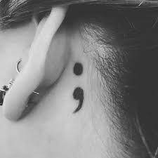 Spider tattoo symbolizes intelligence, protection, balance, wisdom, danger, life, and female power. Semicolon Tattoo Behind Ear Meaning Elegant Arts Tattoo