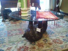 A coffee table, also called a cocktail table, is a style of long, low table which is designed to be placed in front of a. I Have This Table I Painted The Bear White Small Bar Ideas Small Bar Interior