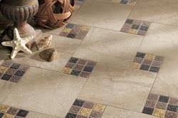 Thassos white magnolia flower mosaic tile w/ bardiglio gray polished. Ceramic Tile Flooring Flower Mound Tx My Flooring America