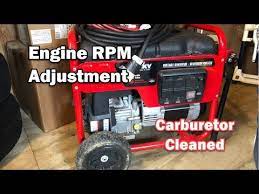 Allow at least 2 feet of clearance on all sides of generator, even while operating unit outdoors, . Generator Carburetor Cleaning And Engine Speed Adjustment Youtube