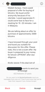 Vlog 282 berburu sale awal tahun borong wakana dapat angpao. Suraya Ringgitohringgit Com On Twitter I M Just Flattered This Scammer Thought I Have 2689 Bitcoins Lol What S The Modus Operandi I Wonder Hold A Gun To My Head During The F2f To Force