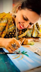 Hi Rupali!, Welcome to our B&B family💛, ., ., ., ., ., ., ., [Art by Isha  Mehra, Brushes & Brew, Studio B&B, Art Studio, Northern Lights, Painting  Narratives, weekday workshop, Acrylic painting, ...