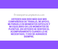 Palabras De Agradecimiento A Companeros De Trabajo Frasescumple