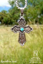 Rimrock Sterling Silver Turquoise Cross Pendant Hyo Silver Turquoise Cross Pendant Cross Necklace Silver Jewelry