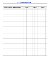 15 production schedule templates pdf doc free