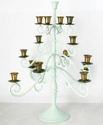 Vintage Large Candelabra Mint Green Multi Tiered Table Candelabra Mint Candlestick Holders