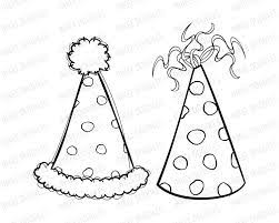 Items Similar To Party Hats Digital Stamps Cute Kids Birthday Black Clip Art Illustrations Drawings Sketches Scrapb Digital Stamps Birthday Clip Art Clip Art