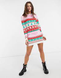 Check spelling or type a new query. Brave Soul Fairisle Christmas Sweater Dress Asos