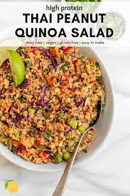 Thai Quinoa Salad Vegan Gf Recipe Quinoa Recipes Healthy Quinoa Recipes Easy Vegan Salad Recipes