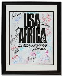 The original we are the world. Lot Detail Historic Usa For Africa Poster Signed By 25 Musical Artists From The 1985 Charity Single We Are The World Including Michael Jackson Stevie Wonder Dionne Warwick Bruce Springsteen