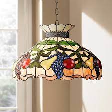 Intricate patterns with a kaleidoscopic array of colors give these handcrafted pieces a classic and inviting presence. Ripe Fruit 3 Light Tiffany Style Glass Pendant Light W3142 Lamps Plus Pendant Light Glass Pendant Light Tiffany Pendant Light