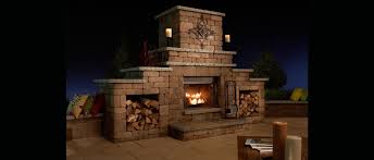 This fully finished modular fireplace kit is made up of sections that can be set in place with a forklift. Grand Fireplace Kit Necessories Kits For Outdoor Living