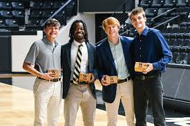 The Class of 2024 received an engraved pin or pendant during Campus Union's  inaugural Senior Legacy Celebration. Ashley Richardson Allen, vice chair of  the college's board of trustees, delivered the event's keynote