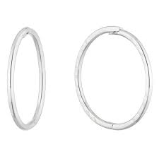 Rose gold plated steel size: Sterling Silver 12mm Sleeper Earrings H Samuel