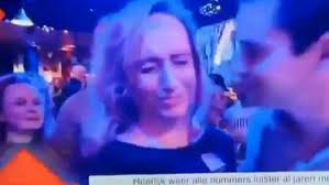 Man's failed attempt to kiss a woman